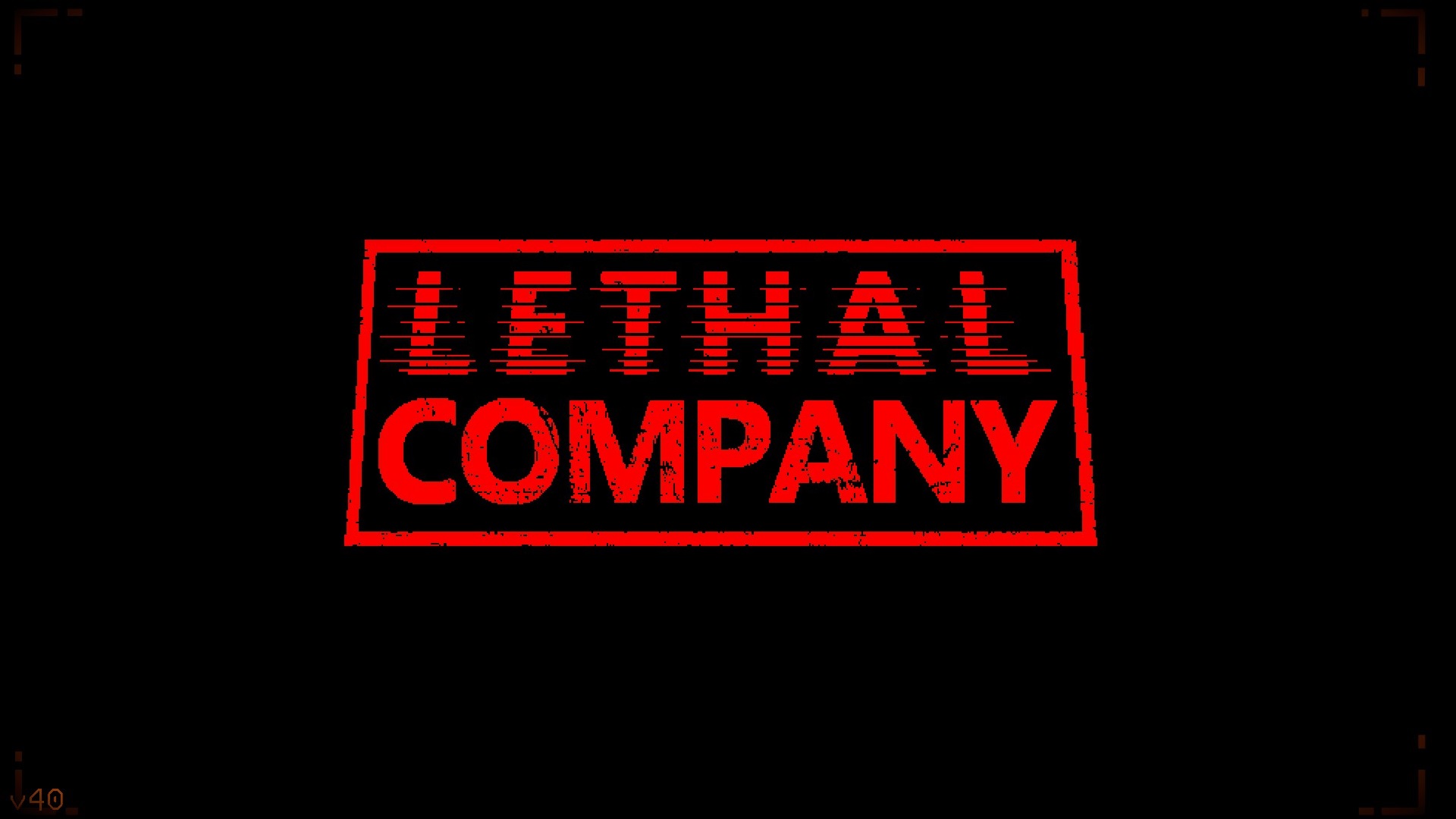 A screenshot showing the title menu of Lethal Company, a video game.