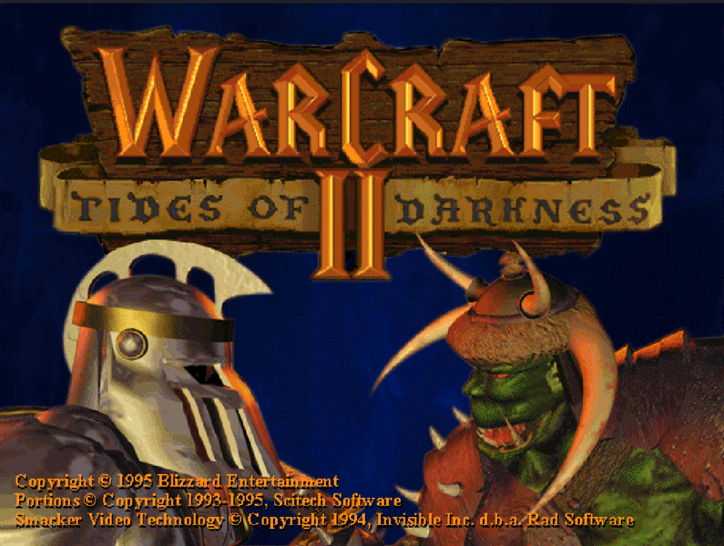 Title screen of Warcraft 2 - Tides of Darkness