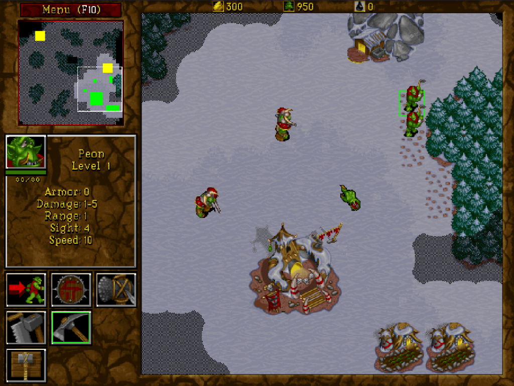 A gameplay image of of Warcraft 2 - Tides of Darkness