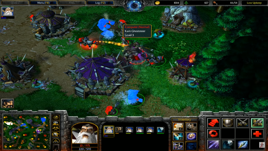 A gameplay screenshot of Warcraft 3 - Reign of Chaos